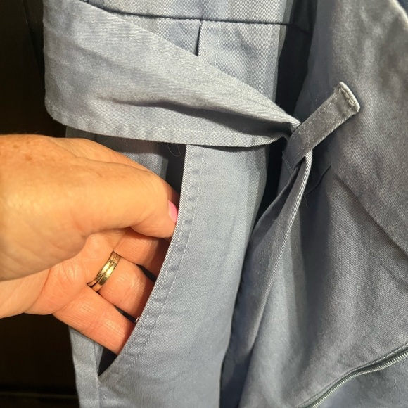 NWT-Genius Garb-Sky Blue, Belted Waist Pants - Picture 3 of 4